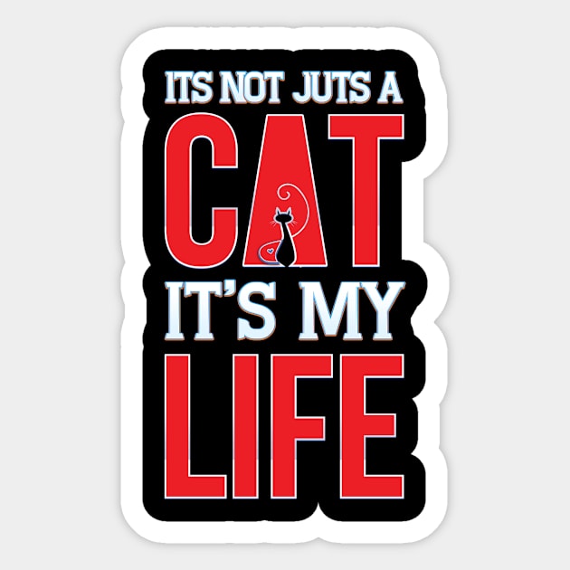 Cat Is Life Sticker by designdaking